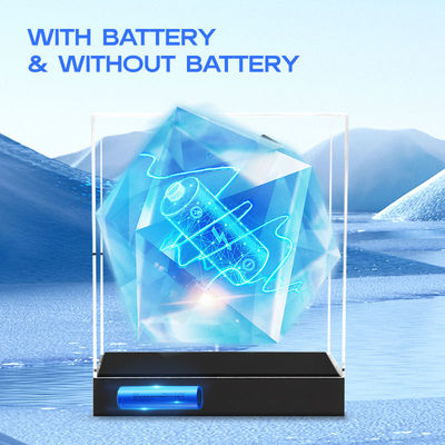 Ventilateur 3D hologramme LED de Noël 20CM haute résolution couverture acrylique de protection à l'intérieur